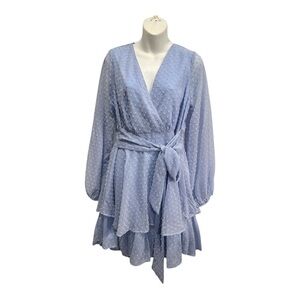 Jopna Light Blue Swiss Dotted  Dress.  Size large